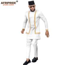 2020 africano conjunto de roupas dos homens terno 3 peças para homens dashiki camisa ancara calças chapéu tribal agasalho afripride a1916016 2024 - compre barato