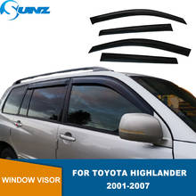 Side Window Deflector For Toyota Highlander 2001 2002 2003 2004 2005 2006 2007 Window Visor Sun Rain Guards Weather Shield SUNZ 2024 - buy cheap