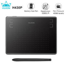 HUION H430P Digital Tablets Micro USB Signature Graphics Drawing Pen Tablet OSU Game Battery-Free Tablet 2024 - купить недорого
