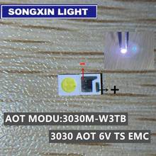 100 piezas LED de luz de fondo de alta potencia LED 1,6 W 3030 6V blanco frío 100-130LM aplicación de TV 3030M-W3SP AOT 2024 - compra barato