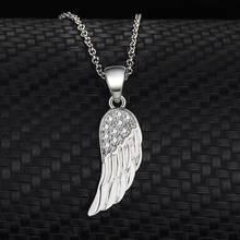 s925 Sterling Silver Necklace Wing Feather Ladies Secklace Simplicity Europe And The United States Fashion lovely JewelryPendant 2024 - buy cheap