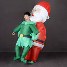 Halloween Xmas Inflatable Santa Claus Mascot Costume Cosplay Funny Fancy Dress Cartoon Inflated Outdoor Party Outfits Carnival 2024 - buy cheap