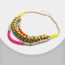 Amorita-Cadena de cuerda de diseño trenzado, collar de estilo bohemio, boutique 2024 - compra barato