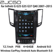 ZJCGO Car Multimedia Player Stereo GPS PX6 Radio Navigation NAVI Android 9 Screen for Infiniti G G25 G35 G37 Q40 2007~2015 2024 - buy cheap