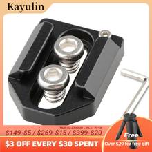 Kayulin-Soporte de zapata fría, adaptador de montaje de zapata caliente de aluminio con 2 tornillos para sujetar la luz LED del Monitor (negro) 2024 - compra barato