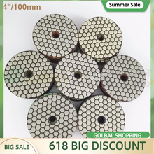 SHDIATOOL 10sets (7pcs/set)  Dry Diamond Polishing Pads Dia100mm/4inches 70pcs Resin Bond Diamond Flexible Sanding Disk 2024 - buy cheap