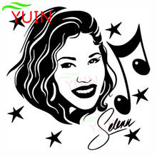 Selena Quintanilla Singer Actress Music  Sticker Fashion Decoration PVC Waterproof Sunscreen Decal Black/White/Red/Laser/Silver 2024 - buy cheap