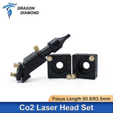 Cabeçote laser dragon diamante co2, conjunto para lente dia.20mm fl50.8/63.5mm, espelhos 25mm para máquina de gravação a laser 2024 - compre barato