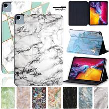 Anti-scratch Stand Cover for Apple IPad Air 4 2020 10.9 Inch PU Leather Flip Shell Marble Pattern Tablet Case + Free Stylus 2024 - buy cheap