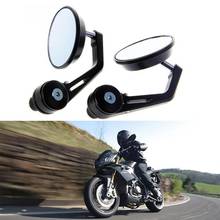 Espelhos retrovisores para guidão de bicicleta, 1 par de espelhos retrovisores universais de alumínio para guidão de motocicleta bx 2024 - compre barato