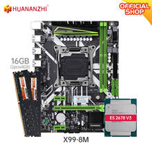 HUANANZHI X99 8M D4 X99 Motherboard  with Intel XEON E5 2678 V3 with 2*8G DDR4 NON-ECC memory combo kit set NVME USB3.0 ATX 2024 - buy cheap