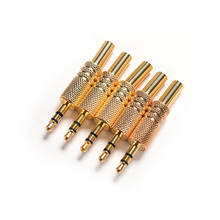 5PCS 3.5mm 1/8" Stereo Male Audio TRS Jack Plug Adapter Connector Gold Plated 3.5mm Plug RCA Audio Connector 2024 - buy cheap