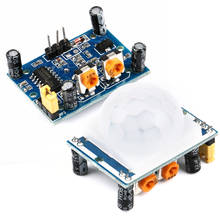 Sr501 módulo de detector de movimento, módulo sensor infravermelho piroelétrico com ajuste de fábrica, módulo sensor pir para arduino, kit diy, peças 2024 - compre barato