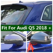 Rear Triangle Window Side Spoiler Wing Decoration Frame Cover Trim For Audi Q5 2018 - 2022 Carbon Fiber Car Exterior Accessories 2024 - buy cheap