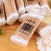 100PCS Double Head Cotton Swabs Women Makeup Buds Tip for Medical Wood Sticks Nose Ears Cleaning Health Care Tools 2024 - buy cheap