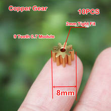 10pcs/Lot Metal Copper Gear 0.7M 9T 0.7 Modulus 9 Teeth 2mm Hole Fitting 1.98mm Brass Gear Mini Spur Gear Precision Cnc Pinion 2024 - buy cheap