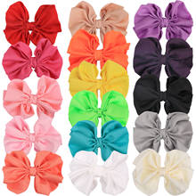XIMA 32pcs/lot 4inch Big Satin Kids Bows for Hair With Clip for Hair Accessories Hairpins Ornaments Fabric Bows 2024 - buy cheap
