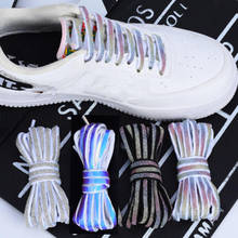 1 пара отражающие шнурки лазерный блесток шнурки плетеный браслет кроссовки кружево оптовая продажа 2024 - купить недорого