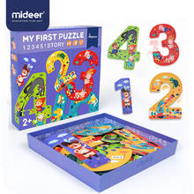 MiDeer Number Puzzles Homeschool Educational Baby Toys 2-4Y Digital Thick Paper Cognition Creative Puzzle Box For Kids 2024 - buy cheap