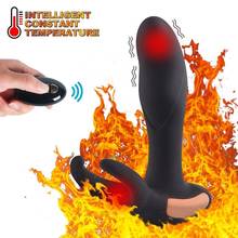 Vibrador de próstata con USB para hombres Gay, Juguetes sexuales anales con Control remoto inalámbrico, masajeador de próstata con calefacción 2024 - compra barato