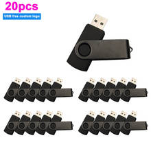 20pcs/lot Free Logo USB 2.0 Flash Drive Pen Drive 4GB 8GB 16GB 32GB 64GB Pendrive Waterproof Metal U Disk Memory Stick Cle USB 2024 - buy cheap