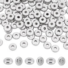 100pcs 304 Stainless Steel Flat Round Spacer Loose Beads 5mm 6mm 8mm for DIY Jewelry Making Accessories 2024 - buy cheap