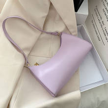 Simple Women Hobos Underarm Bag Soft PU Leather Ladies Small Shoulder Bags Fashion Solid Color Female Armpit Bag Clutch Purse 2024 - buy cheap