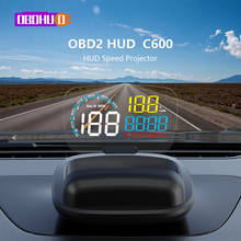 Зеркало C600, HUD OBD2, проектор скорости, предупреждение о превышении скорости 2024 - купить недорого