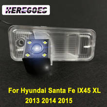 Car CCD 4 LED Night Vision Backup Rear View Camera Waterproof  Parking Assistance For Hyundai Santa Fe IX45 XL 2013 2014 2015 2024 - buy cheap