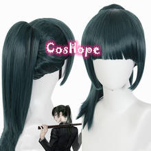 Maki Zenin Cosplay Wig Jujutsu Kaisen Cosplay 60cm Dark Green Wig Cosplay Anime Cosplay Wigs Heat Resistant Synthetic Wigs 2024 - buy cheap