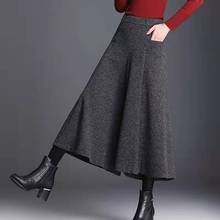 Autumn And Winter Trousers Women Fashion High Waist Wide Leg Pants Plus Size Pants Women Culottes Skirt Trousers 3/4 Pants Women 2024 - buy cheap