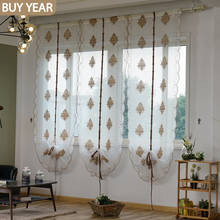 Roman Curtains Short Curtains European Embroidery Tulle Curtainfor Living Dining Room  Bedroom Home Decoration Curtains Valance 2024 - buy cheap