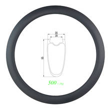 500g 700c 55mm clincher tubeless road disc carbon rim 25mm wide 18mm gravel disk wheel UD 3K 12K Twill 20 24 28 32 36 Holes 2024 - buy cheap