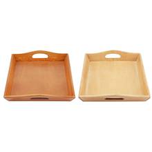 Wooden Serving Tray Plate for Tea Set Fruits Candies Food Towel Serving Tray Wood Sushi Plate Dinnerware Tableware 2024 - buy cheap