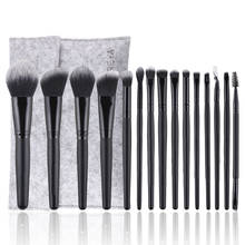 15Pcs Black Makeup Brushes Set Professional Eye Shadow Powder Foundation Concealer Cosmetic Brush Beauty кисточки для макияжа 2024 - buy cheap