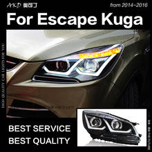 AKD Car Styling for Ford Escape Headlight 2014-2016 Kuga LED Headlight DRL Hid Head Lamp Angel Eye Bi Xenon Beam Accessories 2024 - buy cheap
