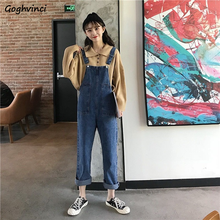 Jumpsuits Women Ankle-length Pockets Straight Denim Trouser Female Leisure All-match Loose Chic Bottoms Ladies Daily Ulzzang Ins 2024 - buy cheap