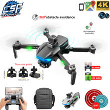 Dron S135 Pro con GPS, 4K, HD, 2DC, fotografía aérea profesional, 2022 °, Dron sin escobillas, Quadcopter, juguete RC, novedad de 360 2024 - compra barato