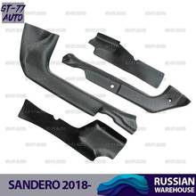 Guard covers of thresholds for Renault Sandero 2018- Interior parts Protective overlays lining ABS plastic pads for carpet mats 2024 - buy cheap