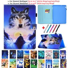 Funda de Animal Kids Caqa para Huawei MediaPad T5 10 10,1, AGS2-W09/L09/L03/W19, soporte para tableta, Huawei Mediapad T3 10, 9,6 2024 - compra barato