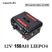 Capacity.Li 12v lifepo4 150ah Rechargeable Battery pack Outdoor Camping  12.8v Lithium  car Tax package 2024 - buy cheap