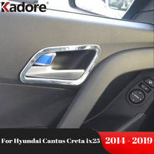 Cubierta Interior mate para puerta de coche, cubierta de marco de tirador, cuenco, embellecedor, para Hyundai, Cantus, Creta, ix25, 2013-2019, 2014 2024 - compra barato