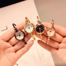 Relógio luxo pequeno com pulseira de aço inoxidável, retrô, de quartzo, relógio de pulso, pequeno mostrador, moderno, casual, para mulheres, vestido 2024 - compre barato