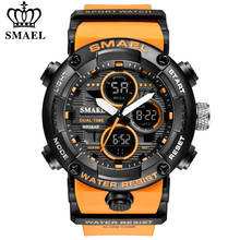 SMAEL Mens Watches Military 50m Waterproof Sport Stopwatch Alarm LED Digital Watch Men Big Dial Clock For Male Relogio Masculino 2024 - купить недорого