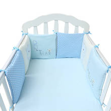 Amortecedor de algodão para cama de bebê, conjunto de cama para crianças pequenas, redutor de cama, travesseiro de urso e meninos 2024 - compre barato