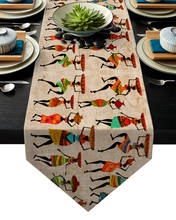 Ethnic African Women Table Runner Kitchen Decor Table Flag Tablecloth Placemat Hotel Home Festival Decoration Table Runners 2024 - buy cheap