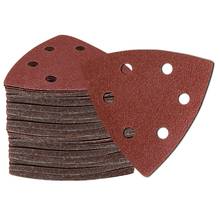 100PCS 93mm Triangle Sandpaper Sanding Paper Abrasive Disc with Hook & Loop Backing for Delta Sander Grit 60 80 120 180 240 2024 - buy cheap
