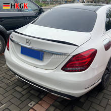 Спойлер для Mercedes-Benz W205 2016-2018 класс C180 C200L C63 спойлер высокого качества ABS грунтовка цвет задний спойлер украшение 2024 - купить недорого