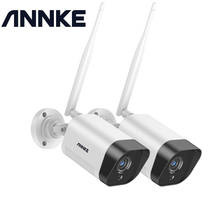 ANNKE-Sistema de videovigilancia FHD de 3MP, videocámara IP con WiFi, H.265, resistente a la intemperie, visión nocturna de 100 pies, con IR inteligente P2P, 2/4 unidades 2024 - compra barato