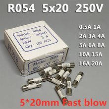 10Pcs RO54 R054 5*20mm Ceramic Fuse 5x25 Fast blow Fuse 250V 0.5A 1A 2A 3A 4A 5A 6A 8A 10A 13A 15A 16A 20A 25A 30A 2024 - buy cheap